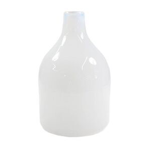 Elizabeth Lyons White Hand Blown Glass Vase 11.75"